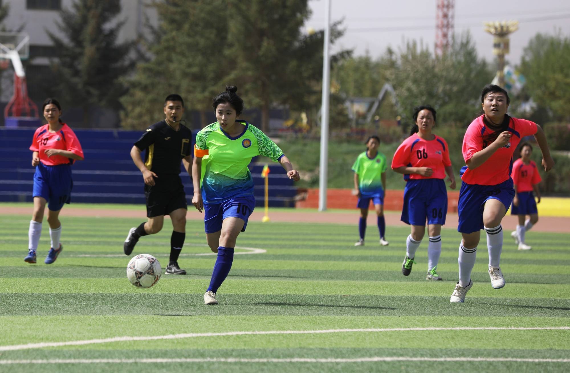 2024年甘肃省张掖市青少年校园足球联赛在民乐县开赛