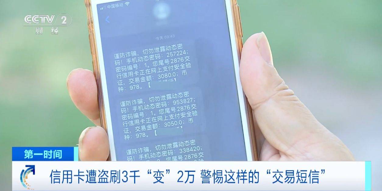 信用卡遭盗刷,3千"变"2万?警惕这种附代码"交易短信"_银行_先生_金融
