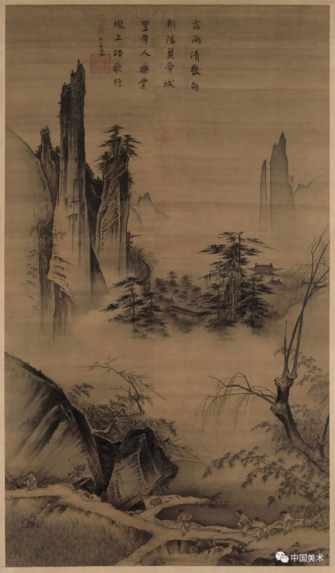 马远 《踏歌圖》軸 北京故宫博物院藏在中国历代传统绘画作品中,有