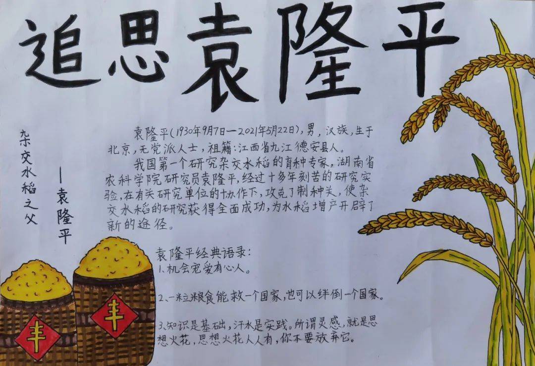 —德安县隆平学校开展"隆平院士追思日"活动