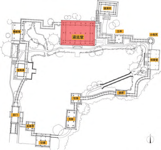 图1:涵远堂位置示意图历史沿革谐趣园前身名为惠山园,始建于乾隆十六