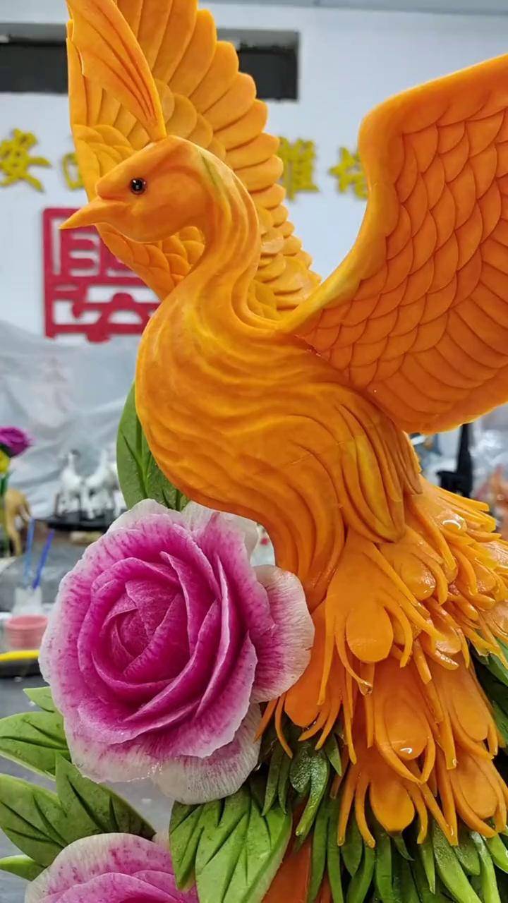 食品雕刻 西瓜雕刻 果盘制作 泡沫雕刻 果蔬造型