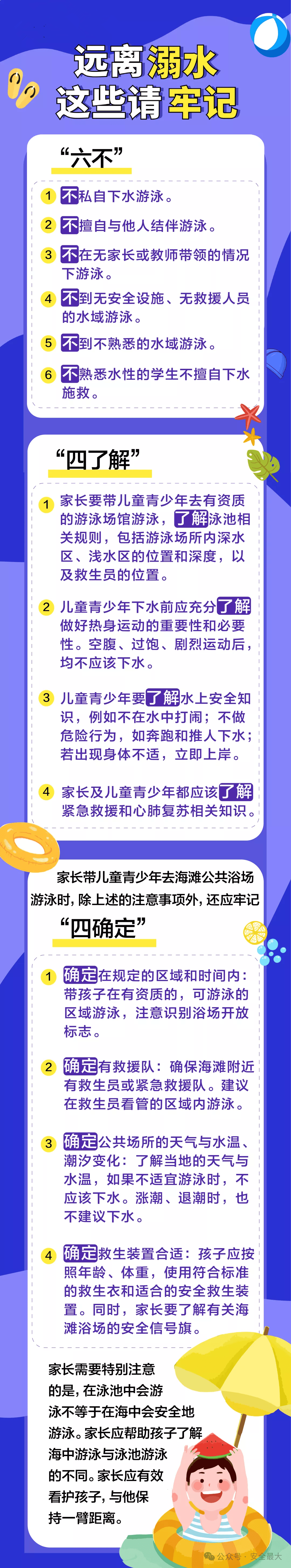 安全第一!超全防溺水安全教育知识