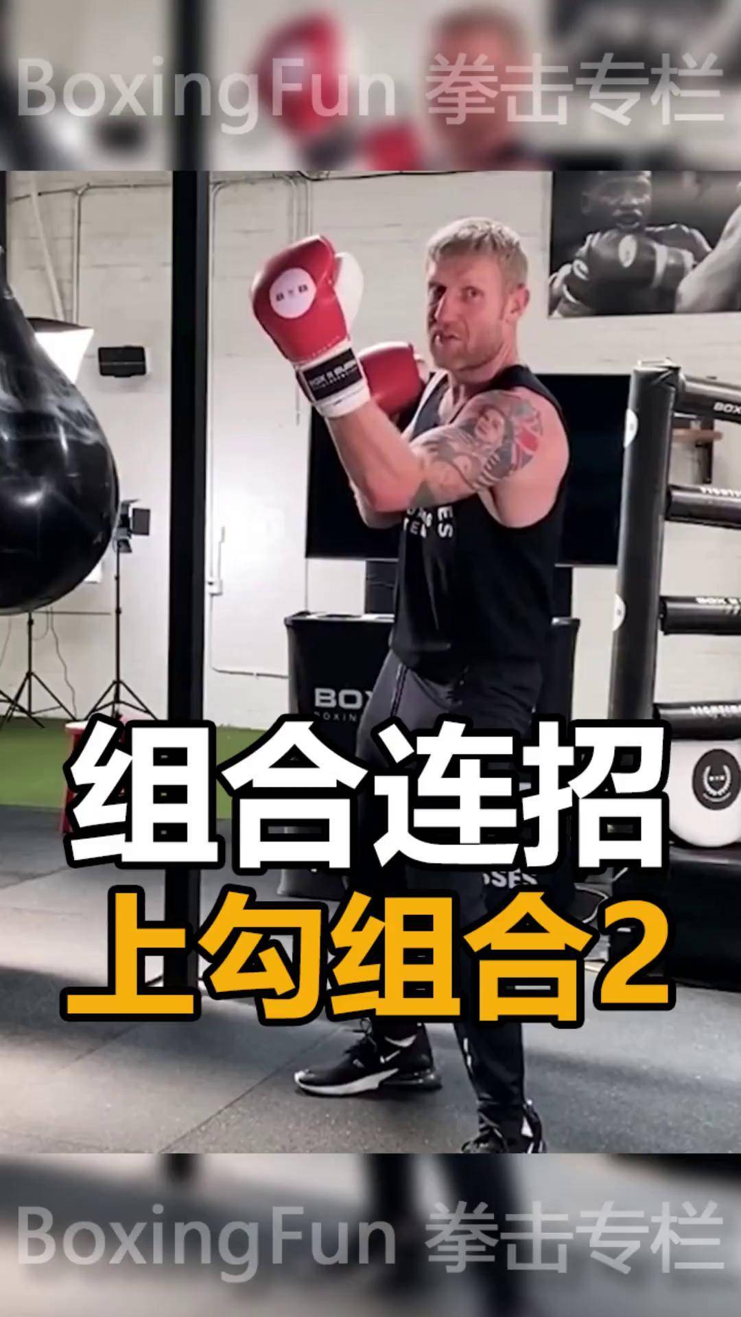 拳击进阶实战必备:上勾组合连招2组合拳 拳击实战 格斗 零基础学格斗