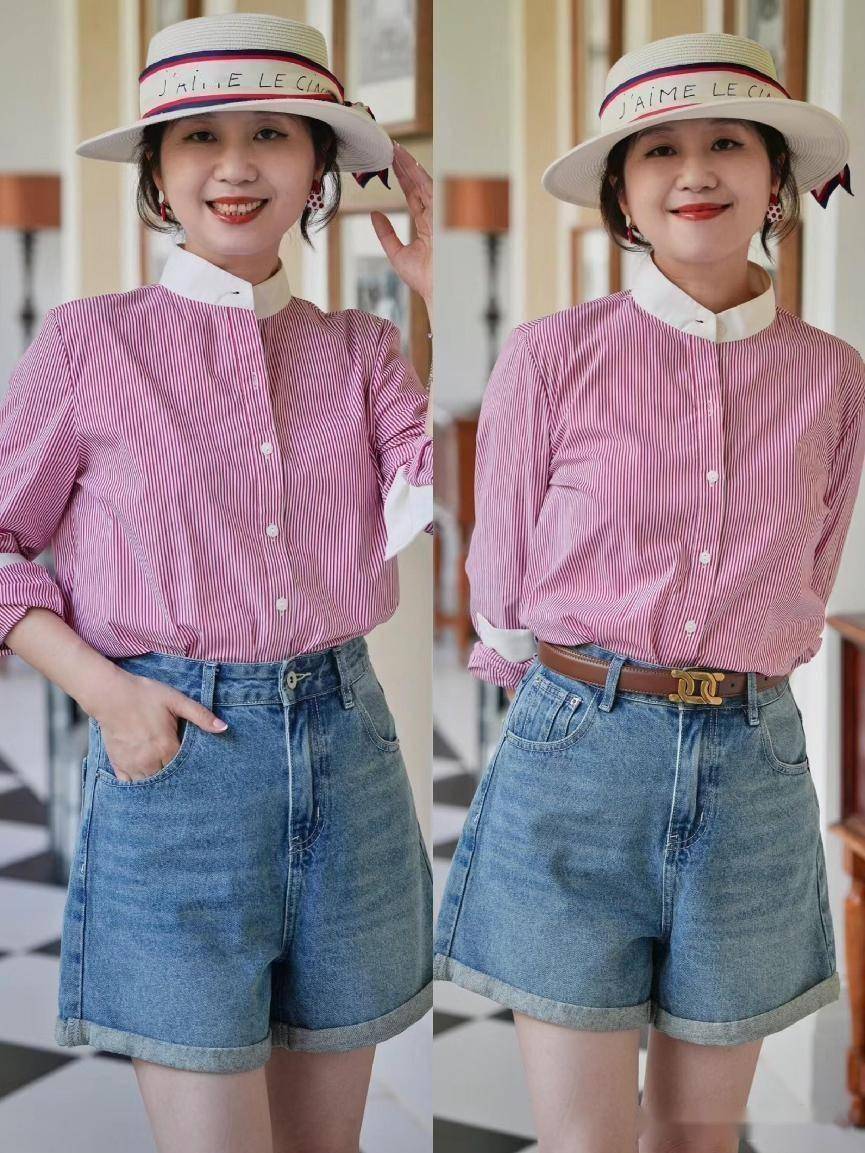 这也是粉色衬衫受到大众认可的原因,衬衫的质感与精致美,无论是日常穿