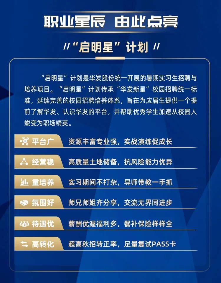 【招聘信息】华发股份2025届启明星暑期实习生招聘正式启动!