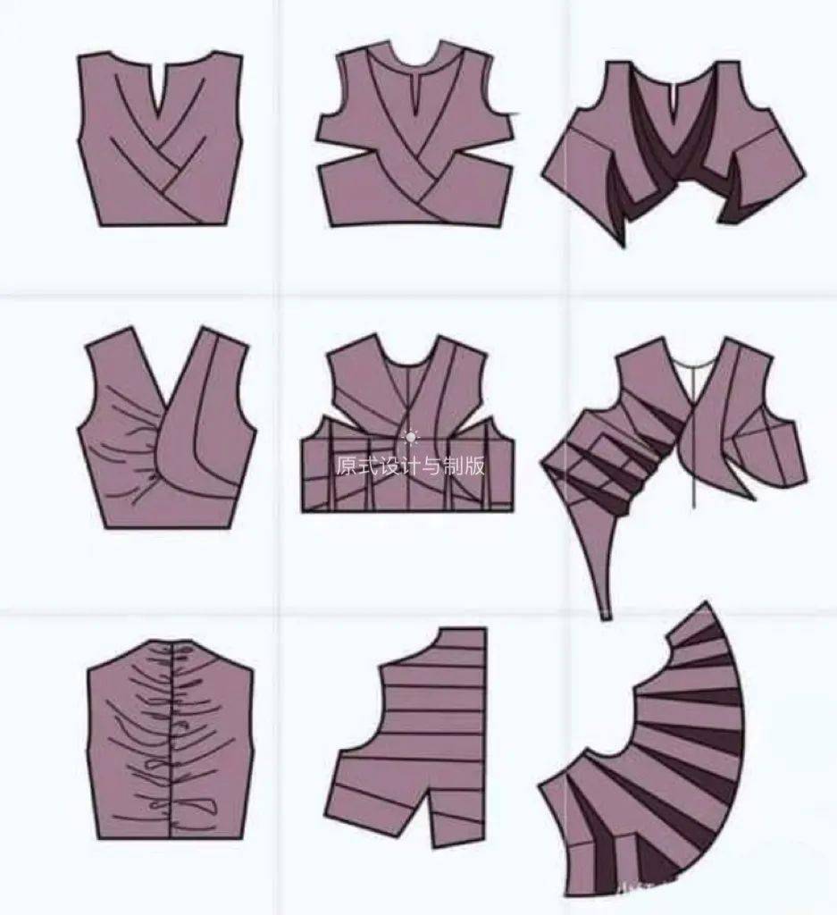 服装省道/褶裥设计-省道转移示例图!