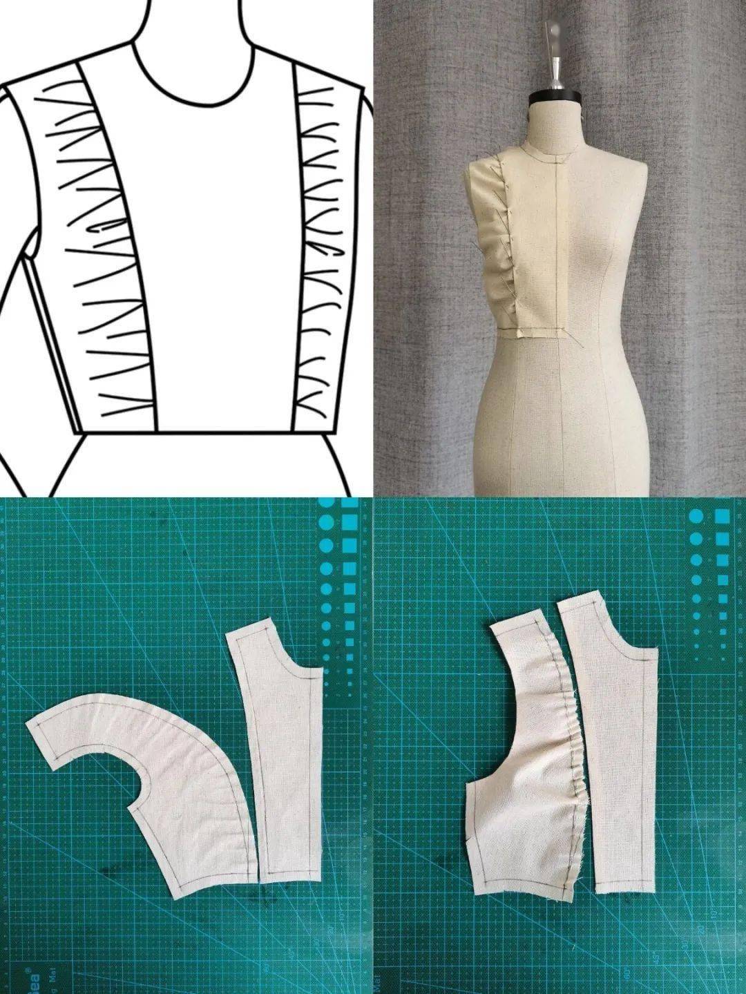 服装省道/褶裥设计-省道转移示例图!