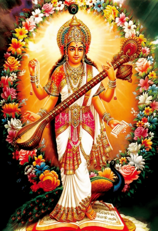 后来这个女人最终成为梵天的妻子,她就是智慧女神