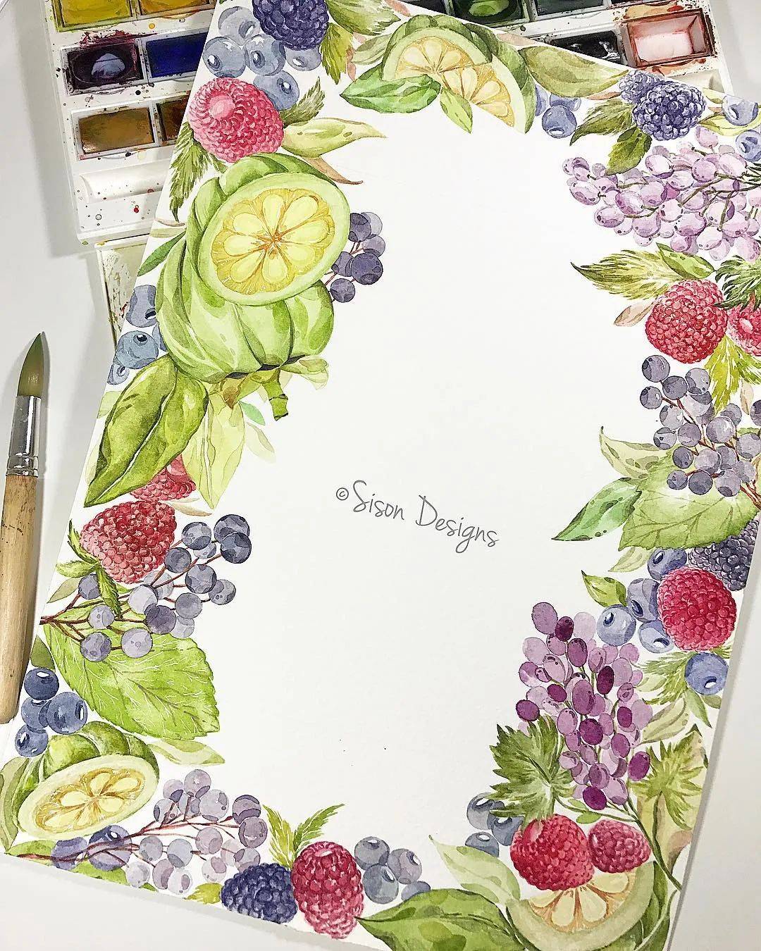 70张超简单小清新的水彩手账,你想要的都在这里!收藏这篇就够了!