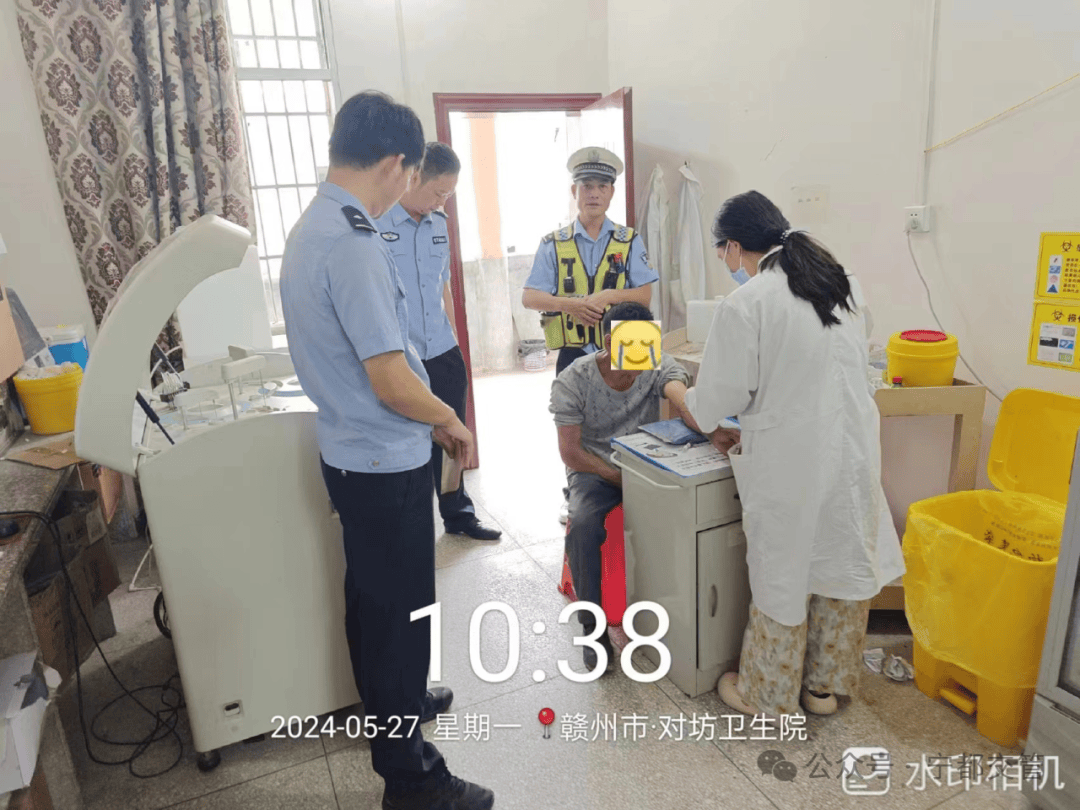 2024年5月28日上午,宁都县公安局交管大队对坊中队民辅警在长胜镇立新