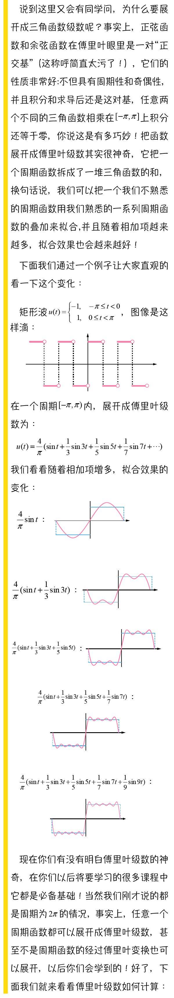 【高数入门】100 傅里叶级数 大结局