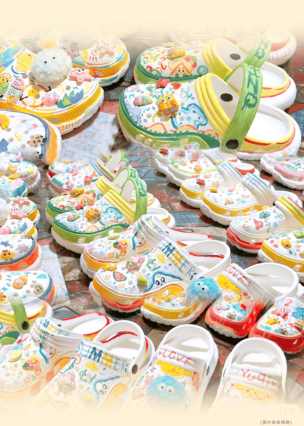 洞洞鞋涂鸦,青苔手作项目,活字印刷解温馨时刻