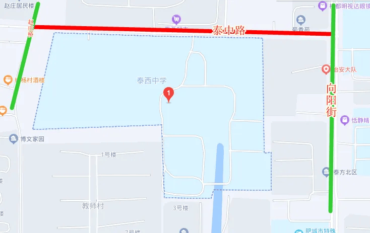 肥城城区道路图图片