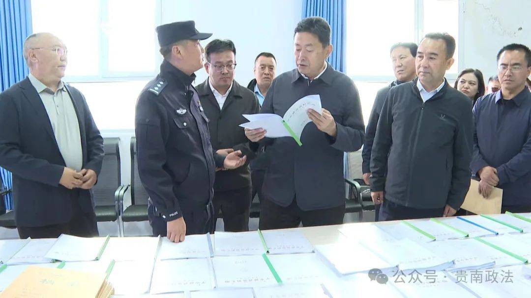 政法委书记钱国庆同志一行莅临贵南县森多镇开展现场观摩