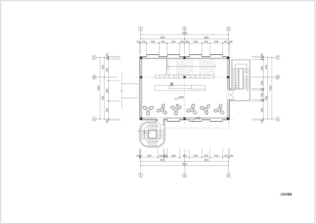 三层平面图▲余村印象青年图书馆1