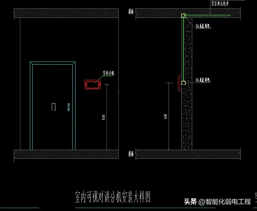 再次汇总一些智能化弱电工程安装大样图,cad格式,直接使用!