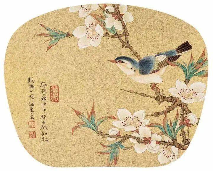 一组工笔扇面,美得有些犯规了!_国画_合作_教程