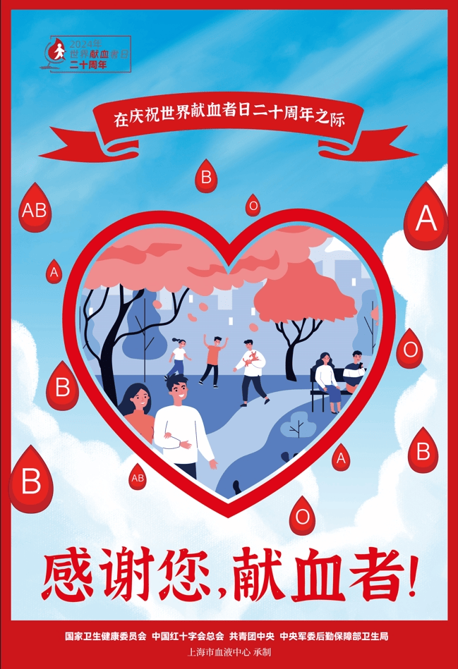 2024年世界献血者日宣传海报