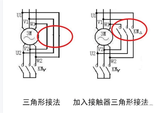 电机星三角接线方式图片