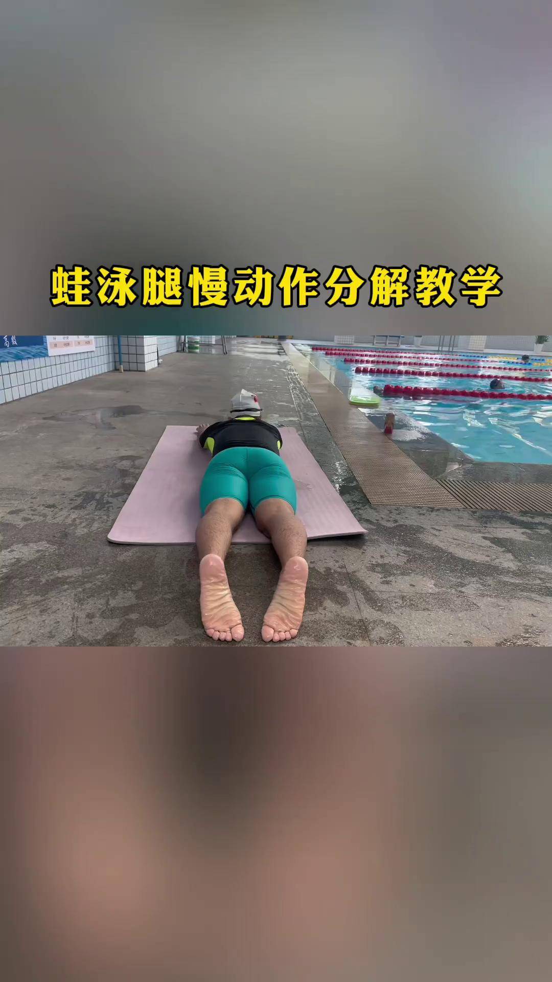 蛙泳腿慢动作分解教学游泳蛙泳0基础游泳教学 游泳技巧游泳教练肖鹏