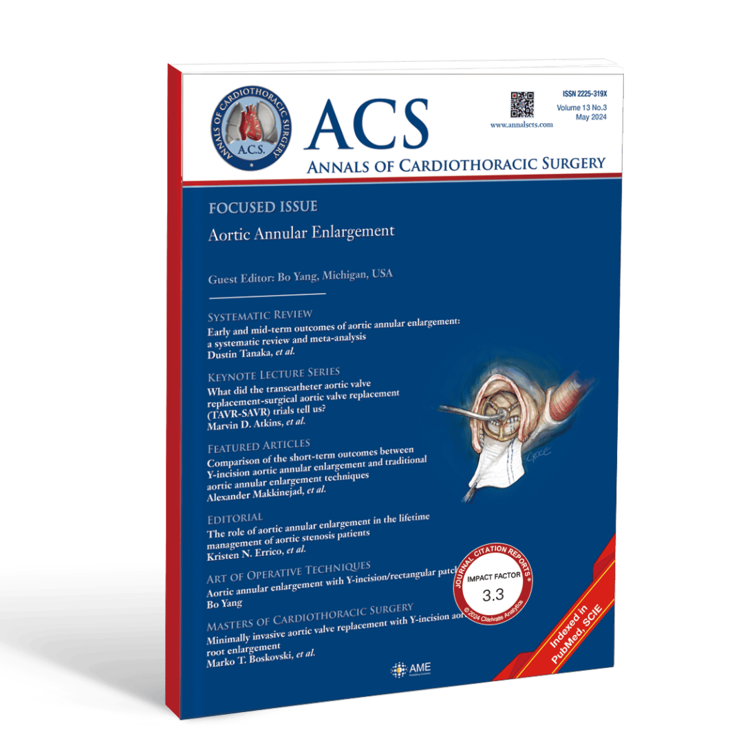 3.3分：annals of cardiothoracic surgery（acs杂志）获最新影响因子｜2024.6