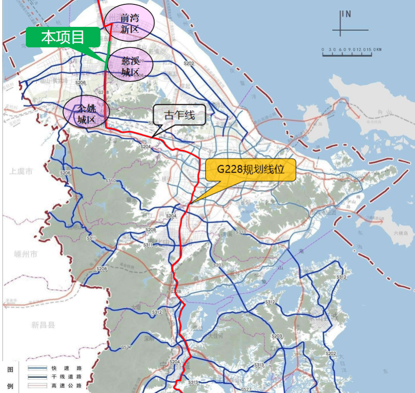 g228国道余姚段规划图图片