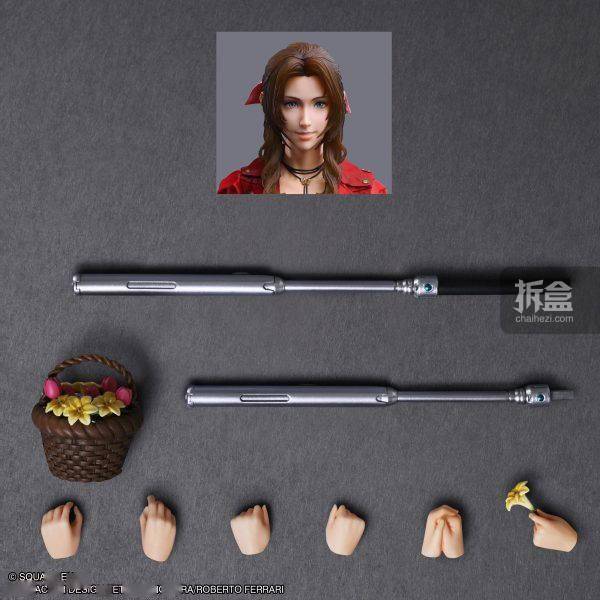 square enix 最终幻想7 play arts改爱丽丝·盖恩斯巴勒 12寸可动人偶