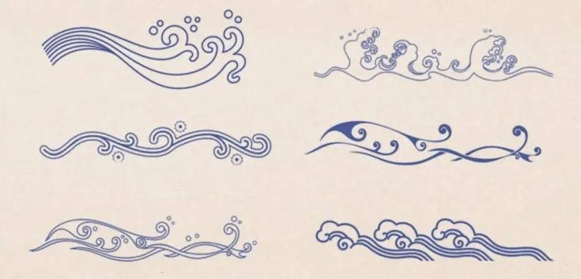 水纹的形态变化无穷,弯曲流转,与中国古代的哲学思想"天人合一"相契合