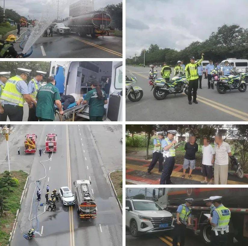 事故现场处置完毕,指挥组下达解除管制指令,现场恢复交通,整个应急