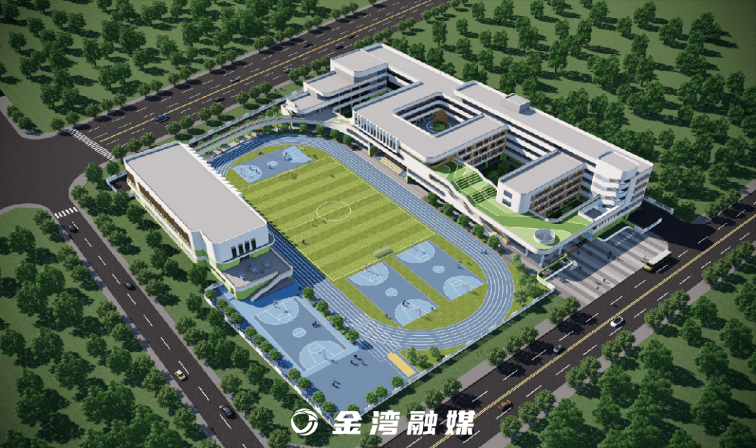 学校共有1栋联体教学楼,1栋体育馆.