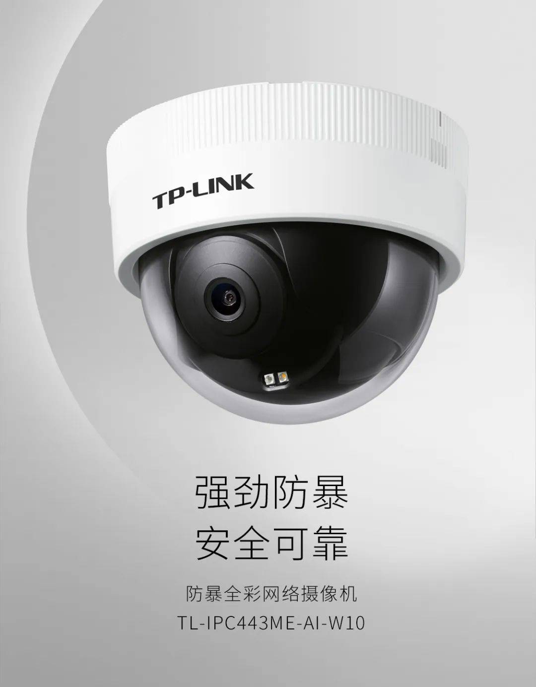 【强劲防暴,安全可靠】400万像素无线防暴半球型双光警戒网络摄像机