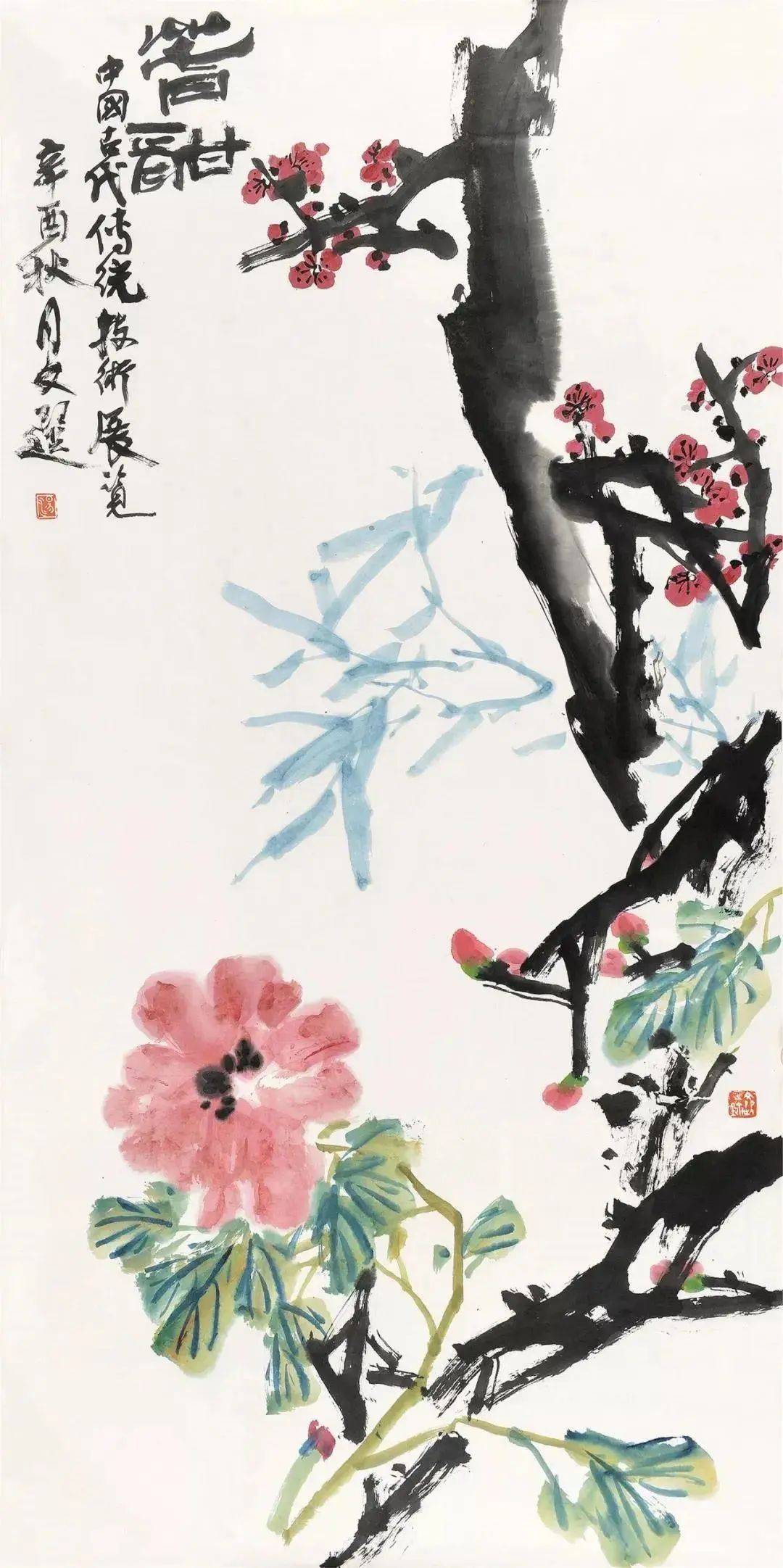 汤文选大写意花鸟,有味道