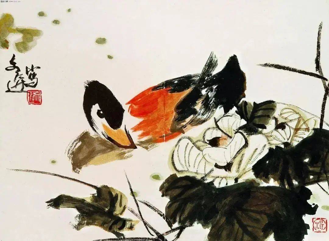 汤文选大写意花鸟,有味道