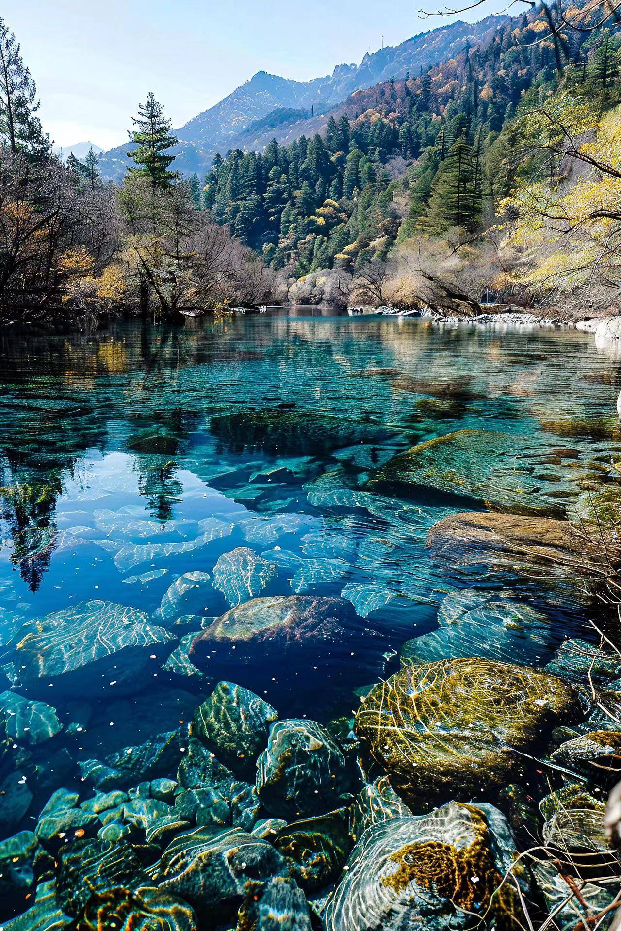 九寨沟最美风景图片图片