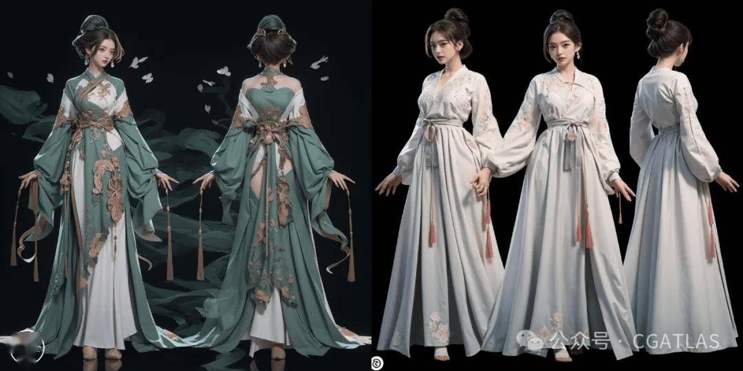 设计师的武侠古装梦!(100款古风武侠服装效果图素材)
