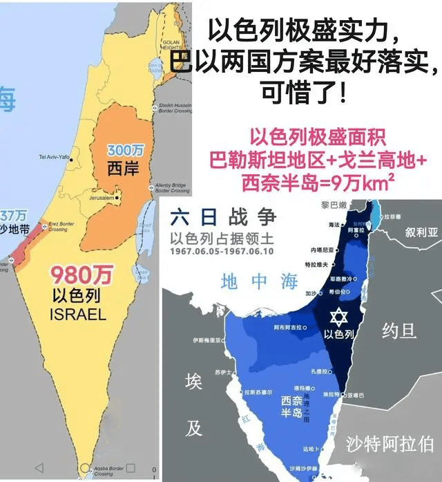 以色列曾控制9万平方公里的土地，为何归还了6.5万平方公里?_搜狐网