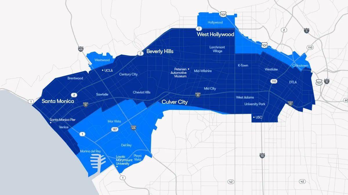 谷歌 waymo 在美国洛杉矶和旧金山扩大无人驾驶出租车运营范围