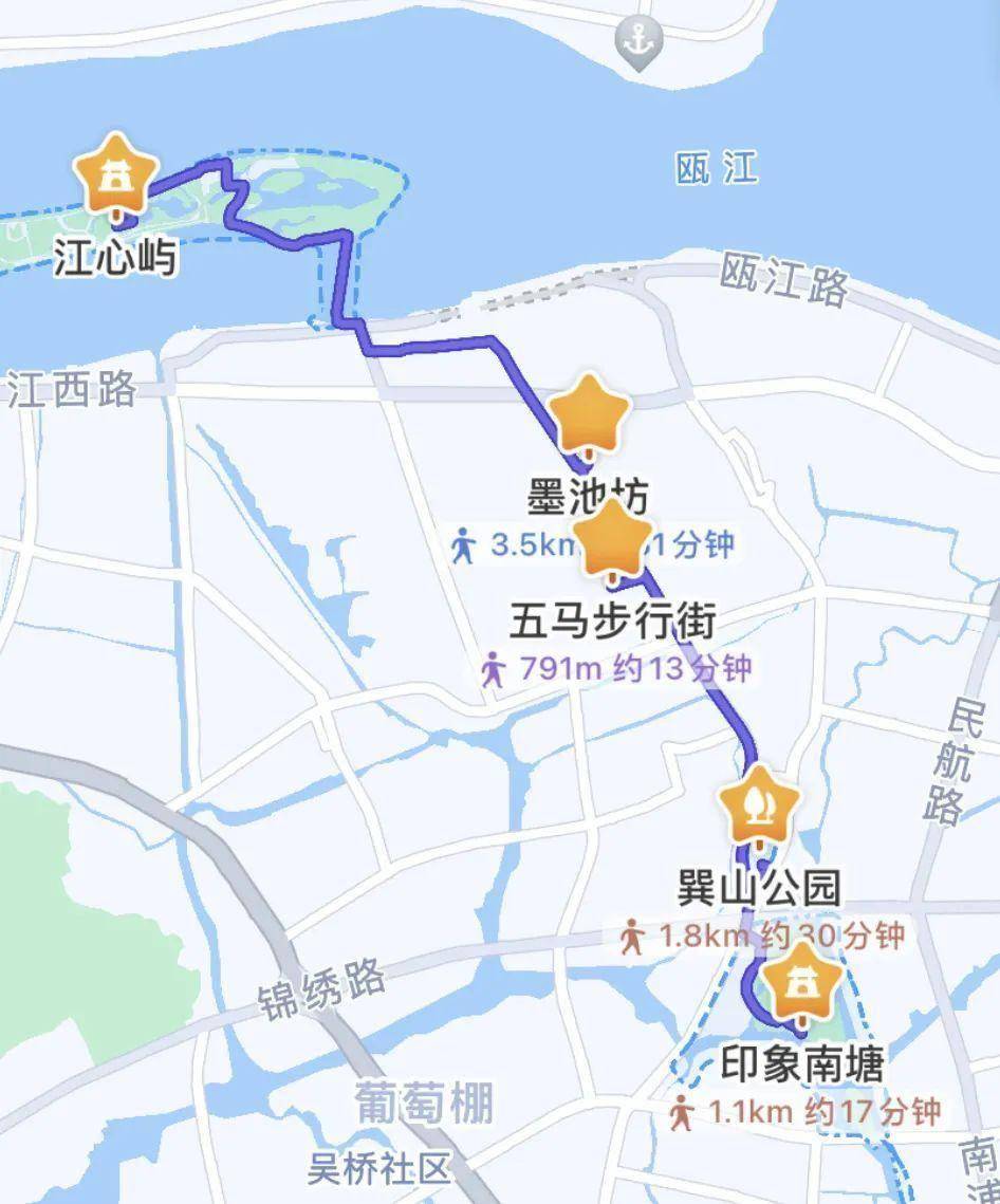 江心屿景点地图图片