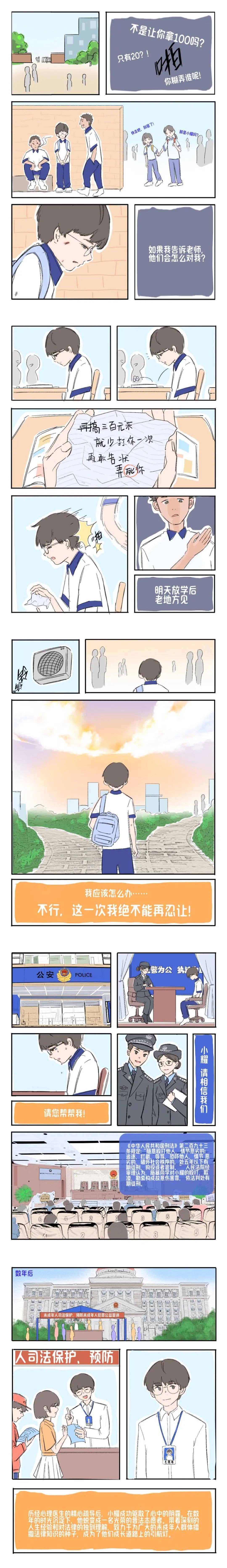 一起来欣赏第二届重庆市"小公民"校园法治故事漫画大赛获奖作品吧!