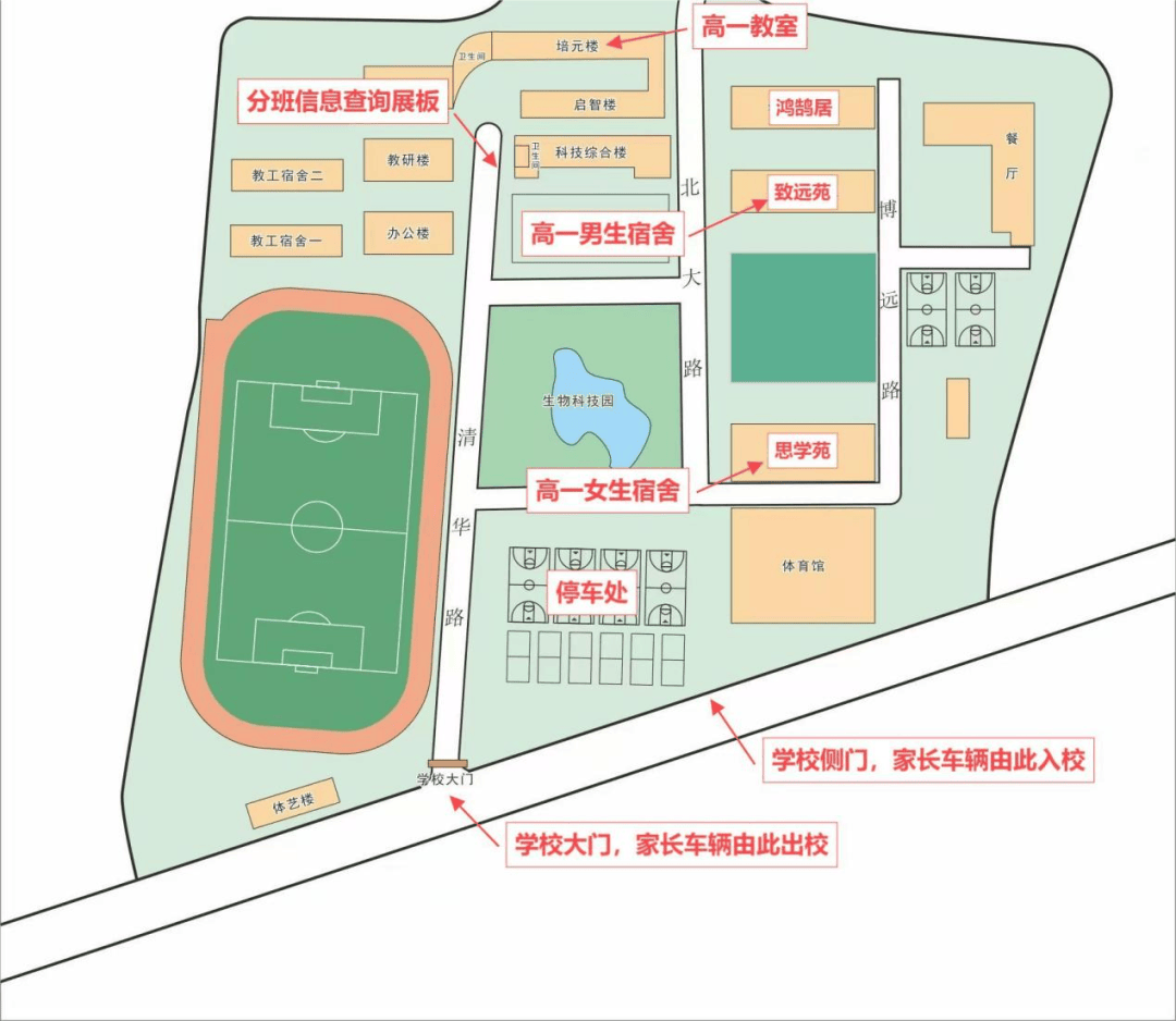 宿舍:致远苑(男生)教室:培元楼教室,宿舍位置04报到流程