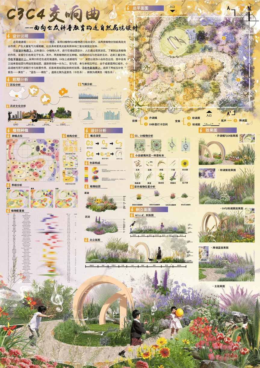 奖项揭晓丨2024成都·大学生主题花境设计大赛结果公布_竞赛_植物_郑曦