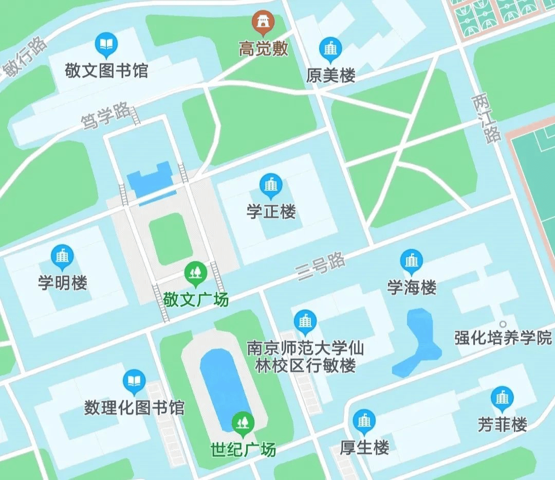 南阳师范学院校内地图图片