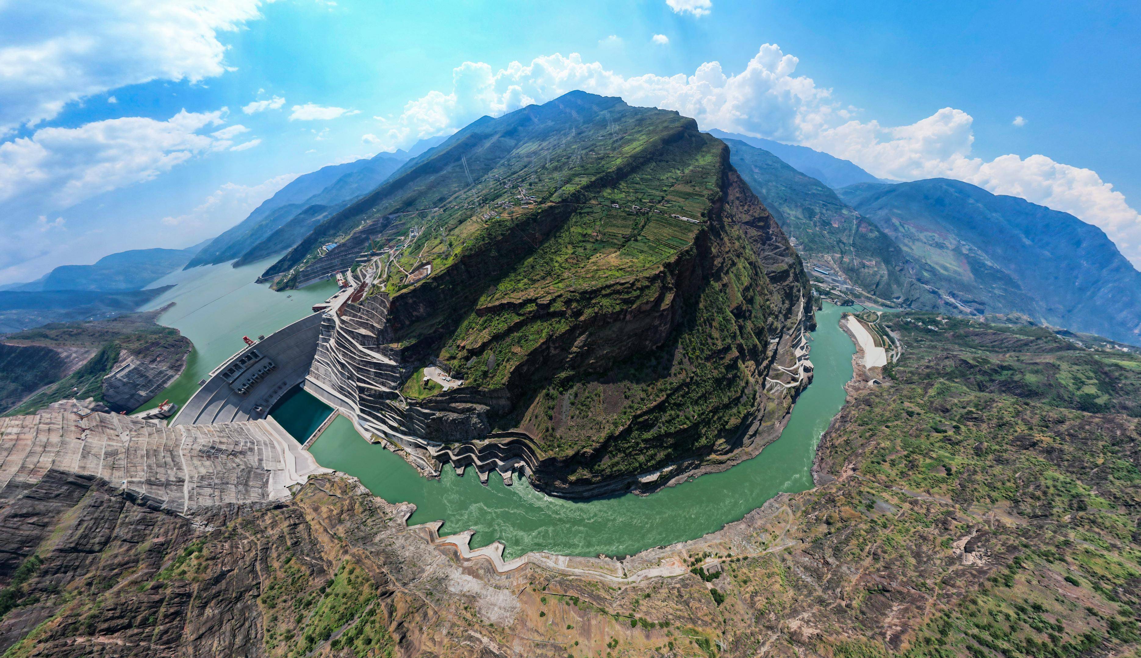 白鹤滩水电站三维图片