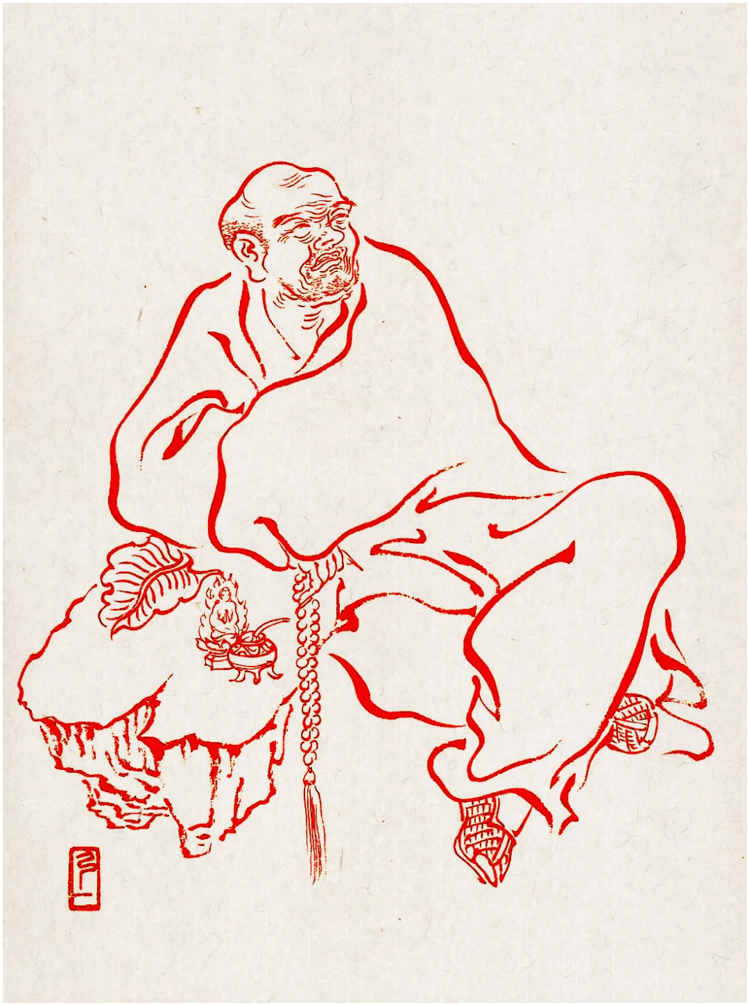 弘一法师:108罗汉图