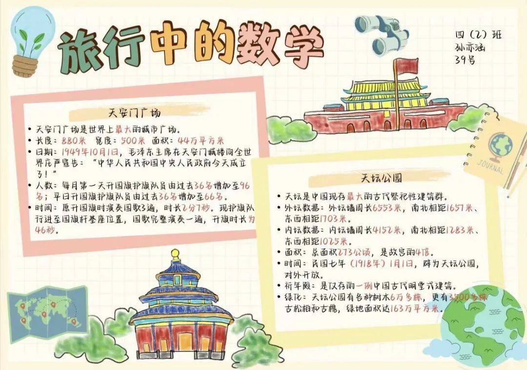 数学建筑手抄报图片