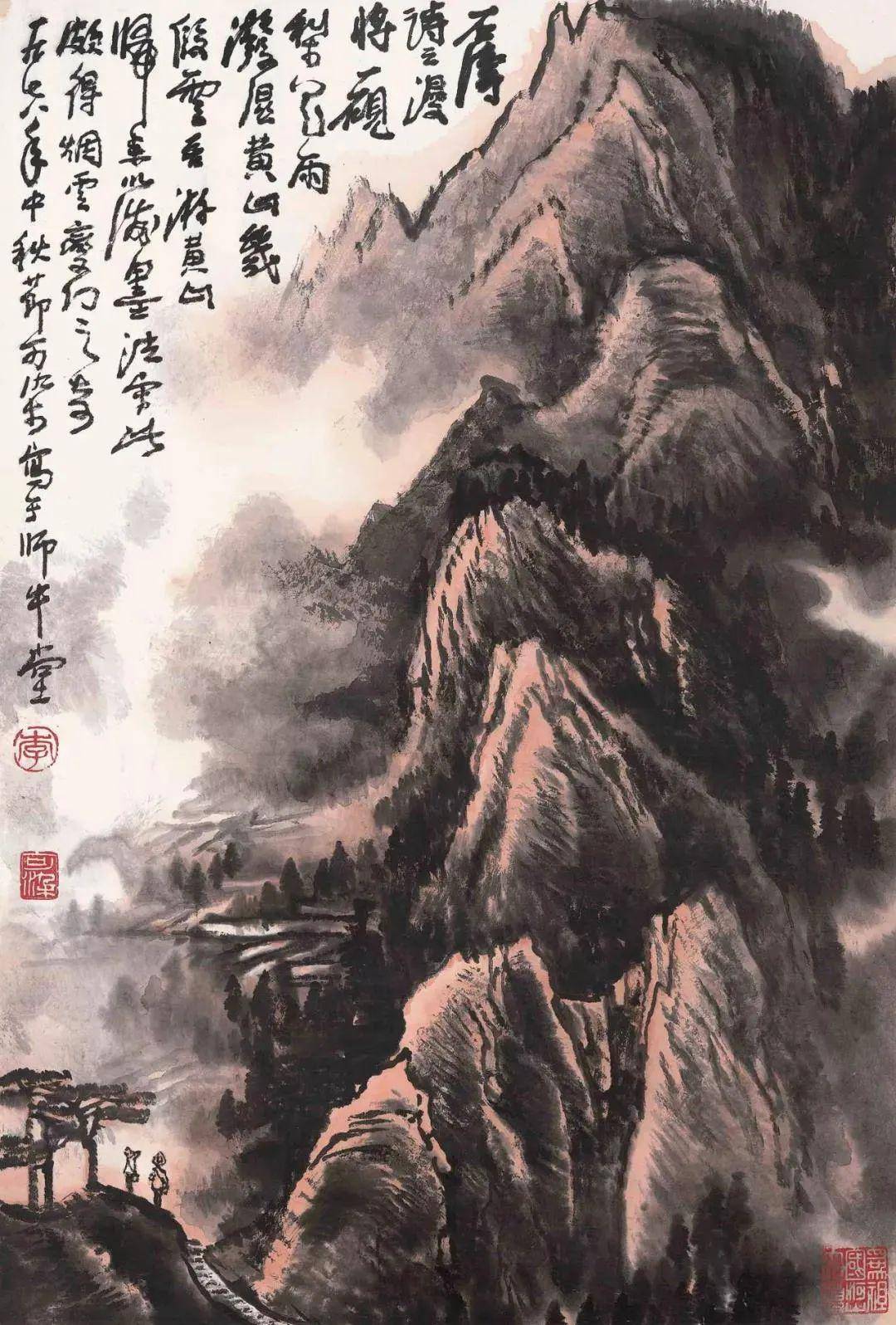 李可染晚年的山水画,雄浑博大,厚重崇高