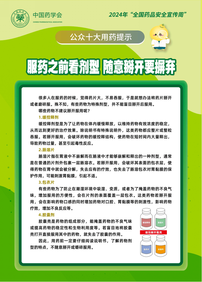 全国药品安全宣传周 | 公众十大用药提示