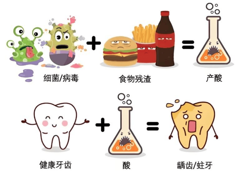 蛀牙形成的图片卡通图片