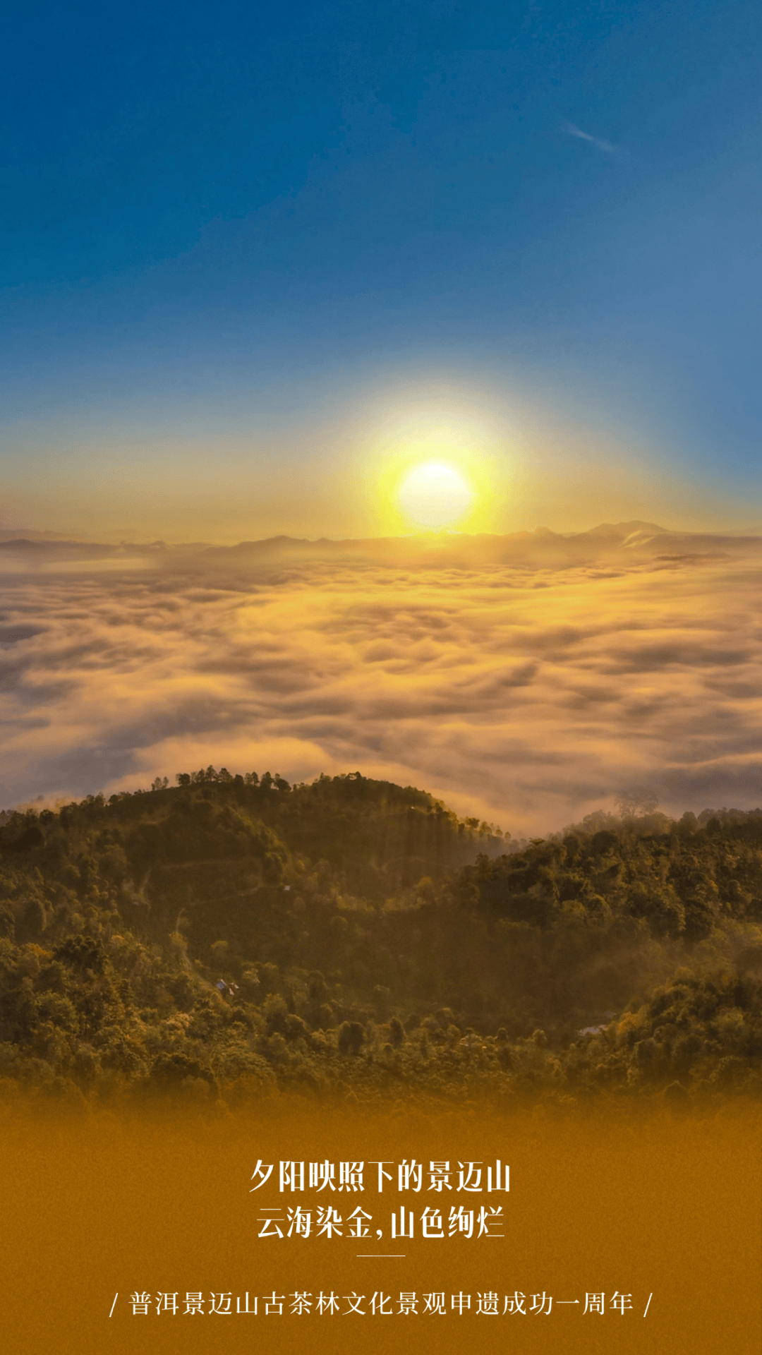 普洱景迈山申遗成功一周年 | 图说景迈山——风景篇_云海_茶林_世界